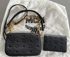 MCM  Handtasche "Aren" schwarz und "Aren" PORTEMONNAIE