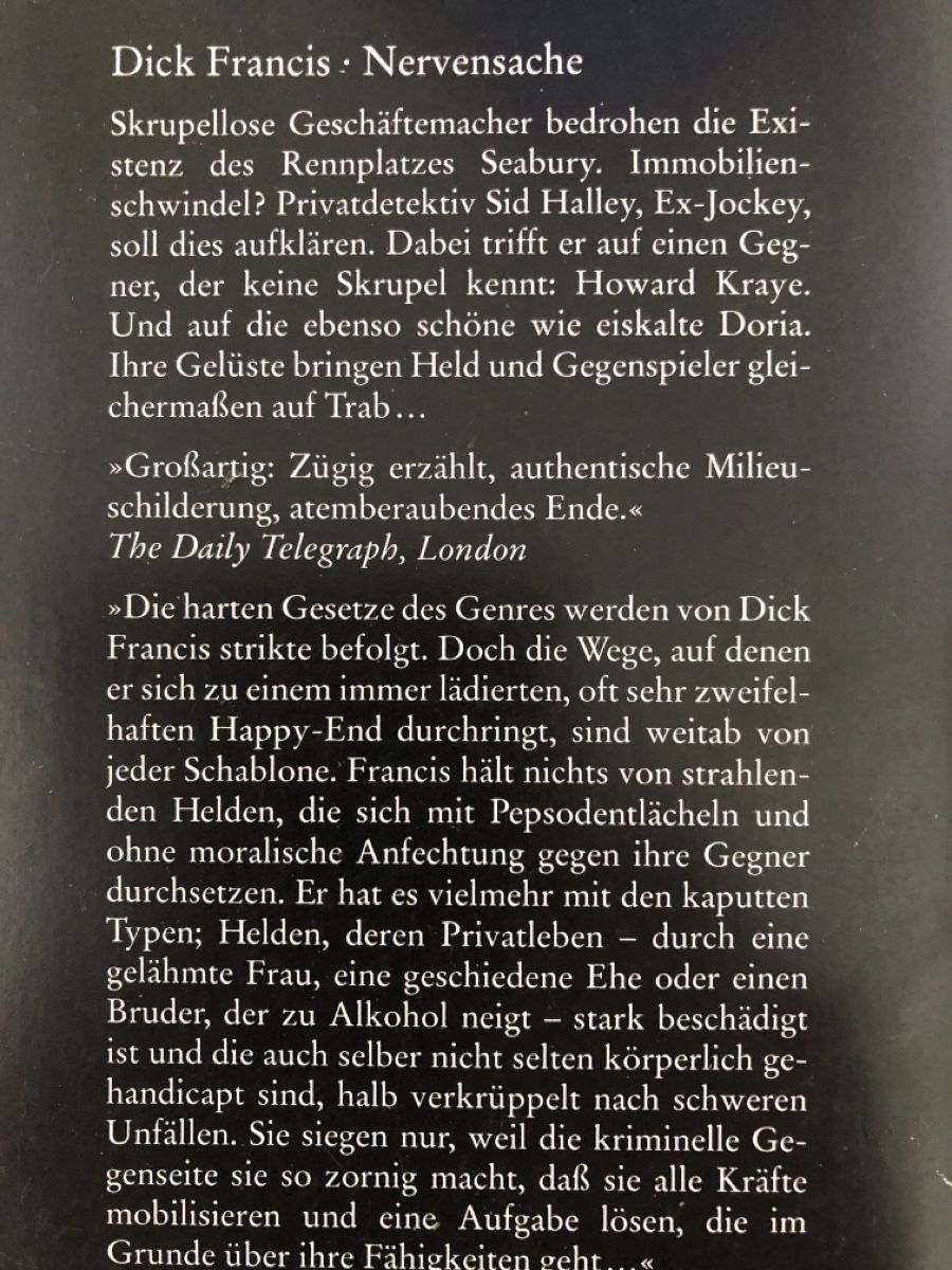 Bücher: Dick Francis Krimis Diogenes Verlag – Gebraucht aus Zuchwil von Tim7272 1