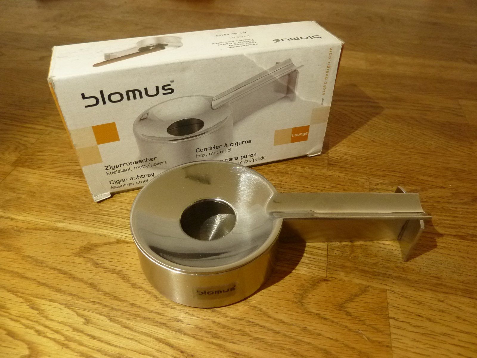 Aschenbecher: Zigarrenaschenbecher Blomus Lounge Edelstahl Germany – Gebraucht aus Hochfelden von swissice