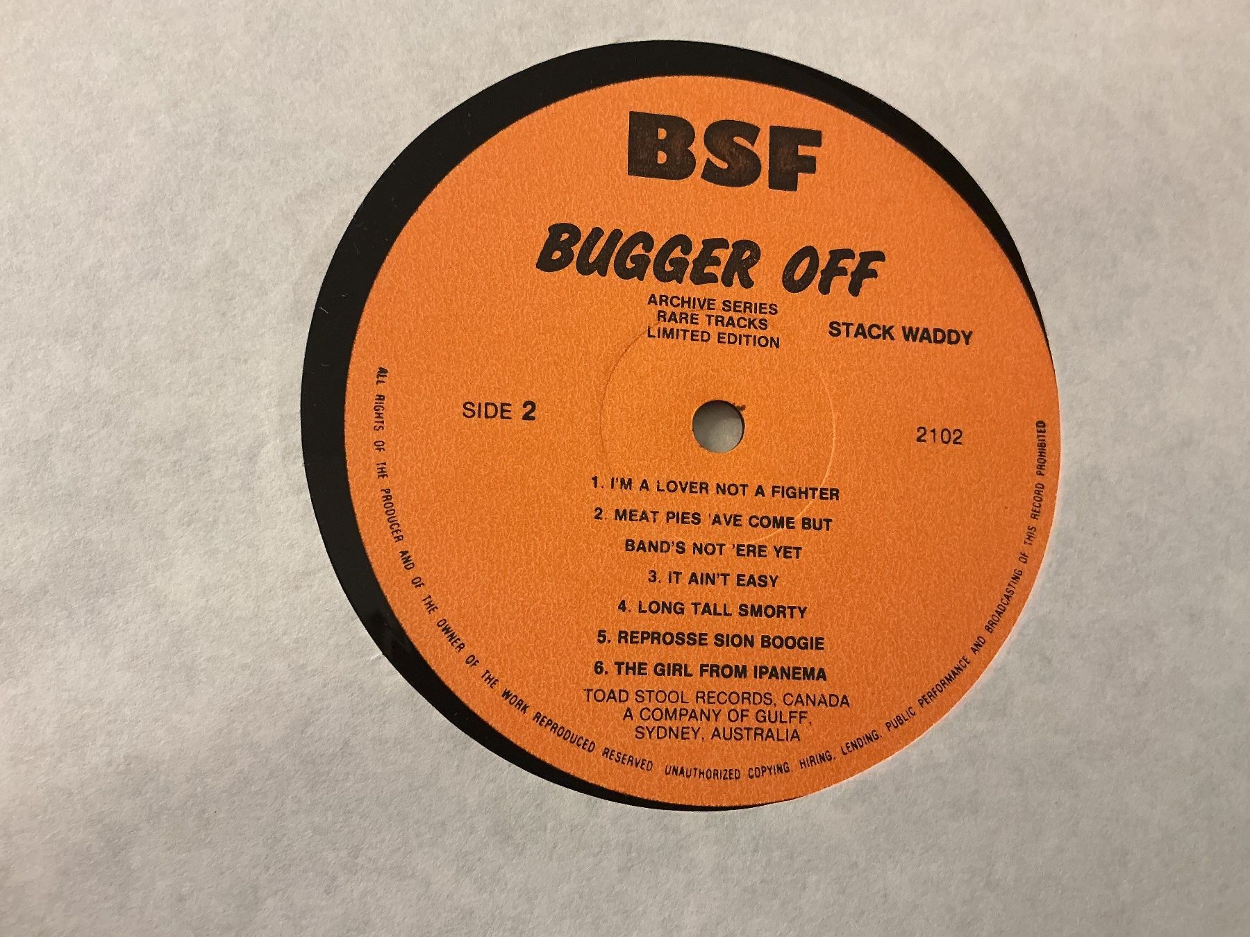 Schallplatten: Stack Waddy LP - Bugger Off – Gebraucht aus Winterthur von Tumko-Vinyl 2