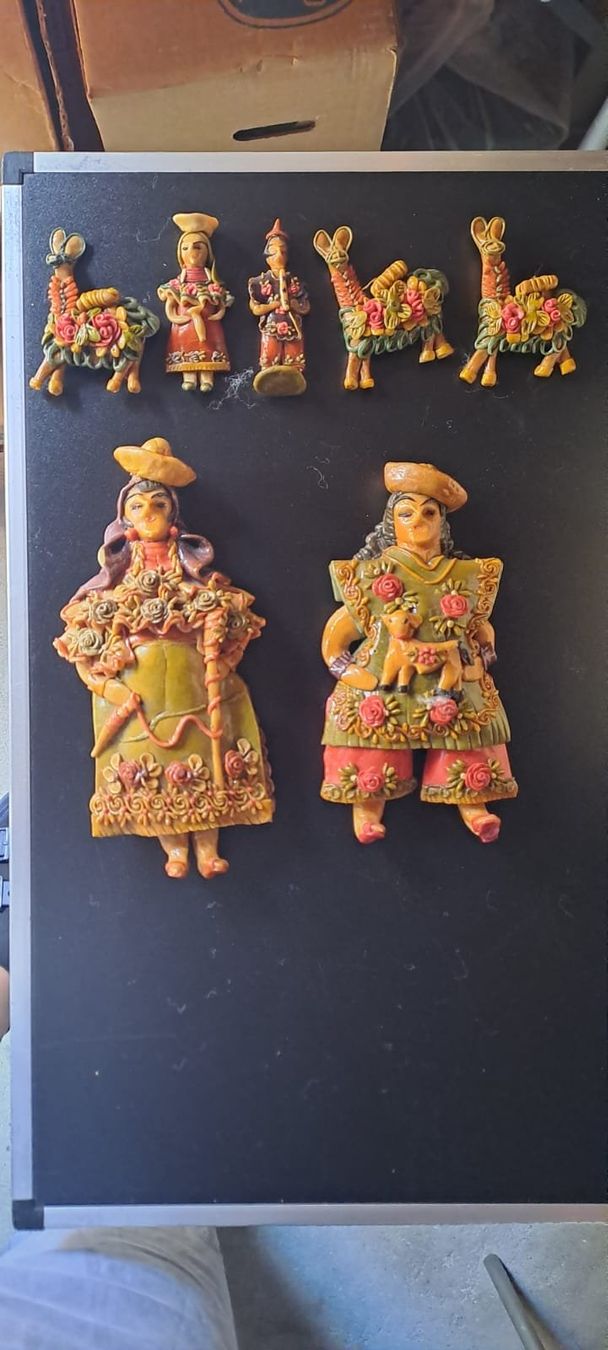 Figuren: 7x Teigfiguren aus Ecaudor – Gebraucht aus Zürich von Michel1896