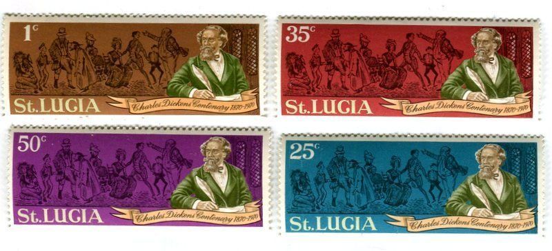 Alle Briefmarken: Briefmarken "Charles Dickens". St. Lucia – Neu und originalverpackt aus Basel von Butsch5
