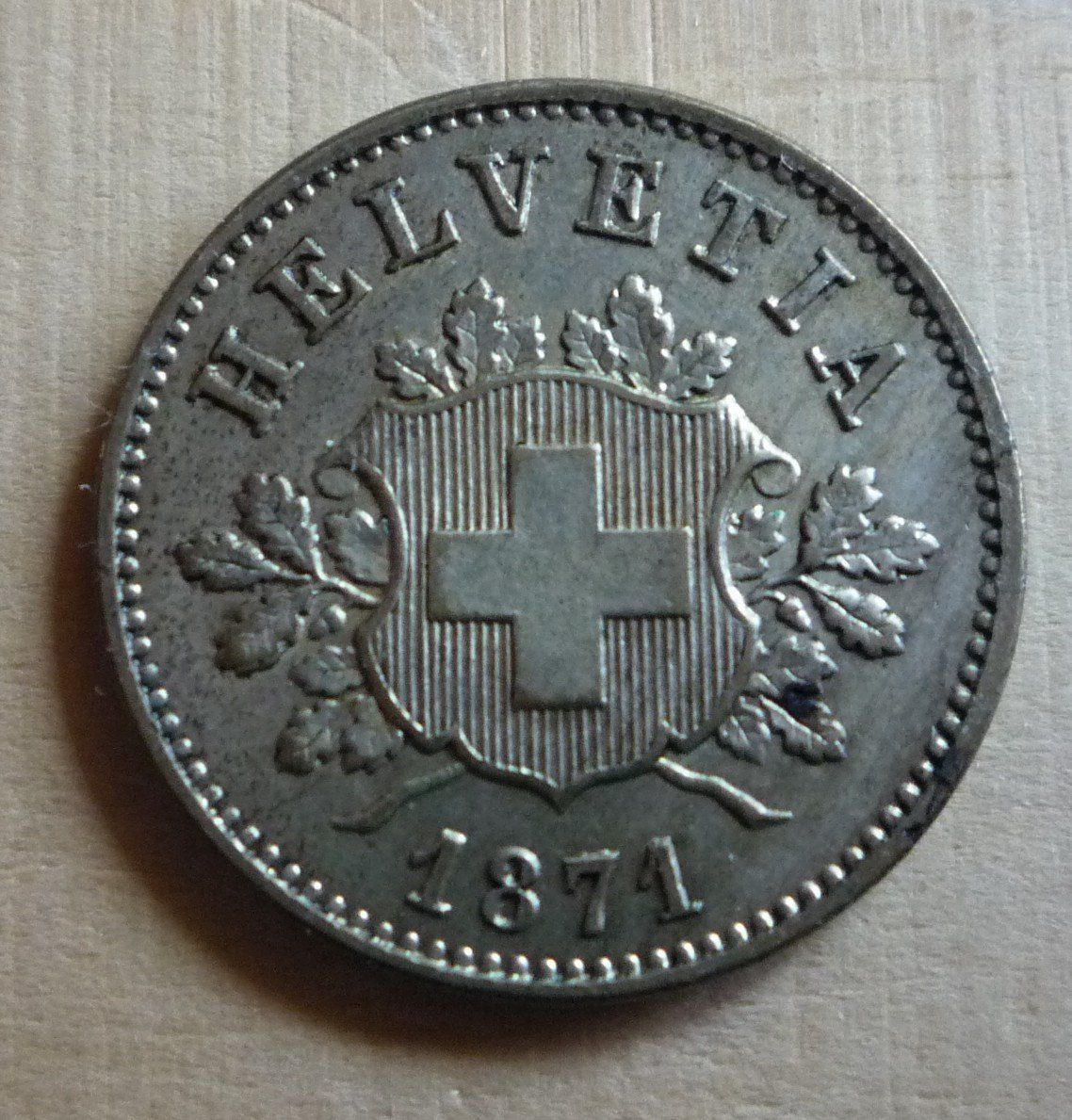 Tutti le monete: 10 Rappen 1871, stgl, KW CH 275.-- – Usato da Rieden SG venduto da Sammelfreund