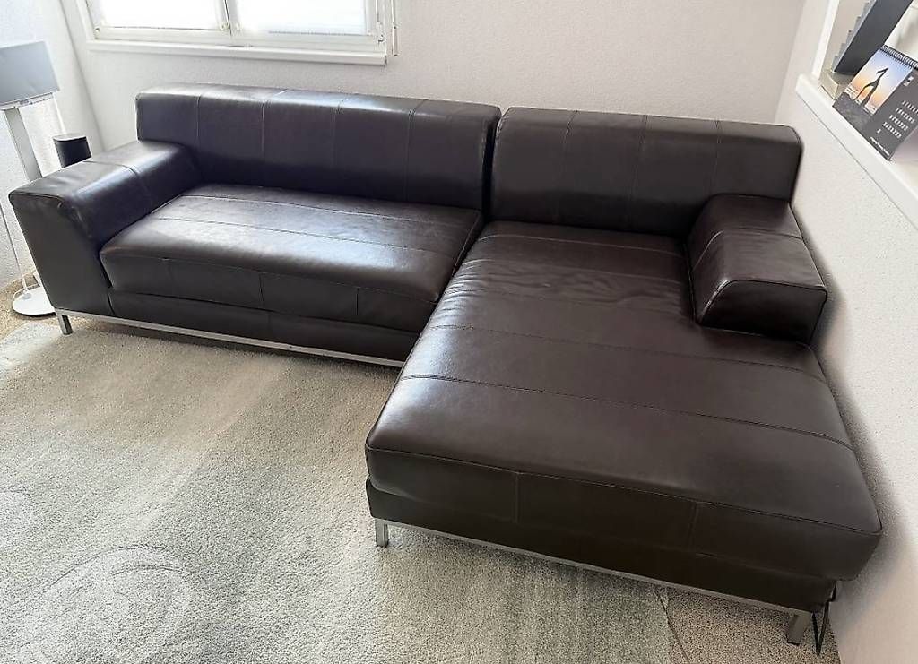 Divani: Ledersofa dunkelbraun – Usato da Schaffhausen venduto da mikelcroft