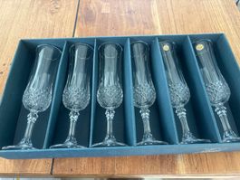 6 Sektgläser Cristal d'Arques Longchamp gebraucht
