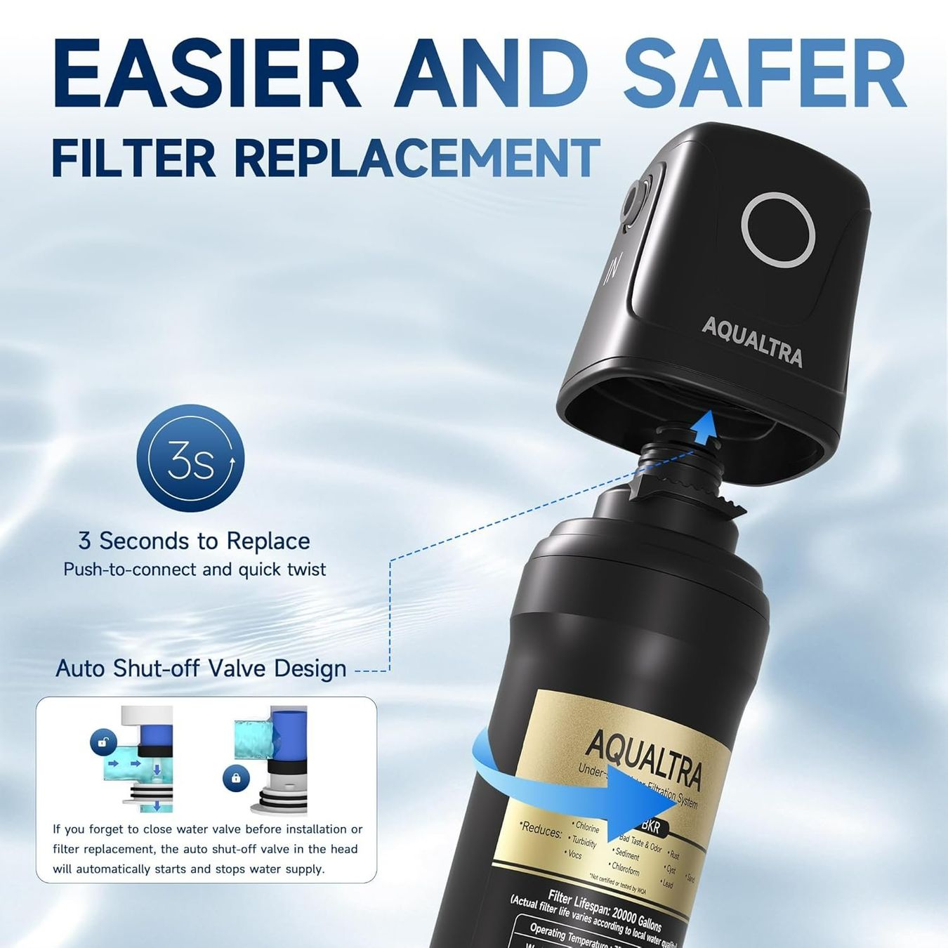 Sanitari: AQUALTRA Untertisch Wasserfilter mit Hahn – Nuovo e nell'imballaggio originale da Suhr venduto da SchnapperCH 5