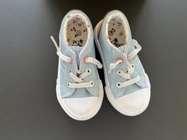 Mini Girls canvas shoes, baby blue, size 21, as new