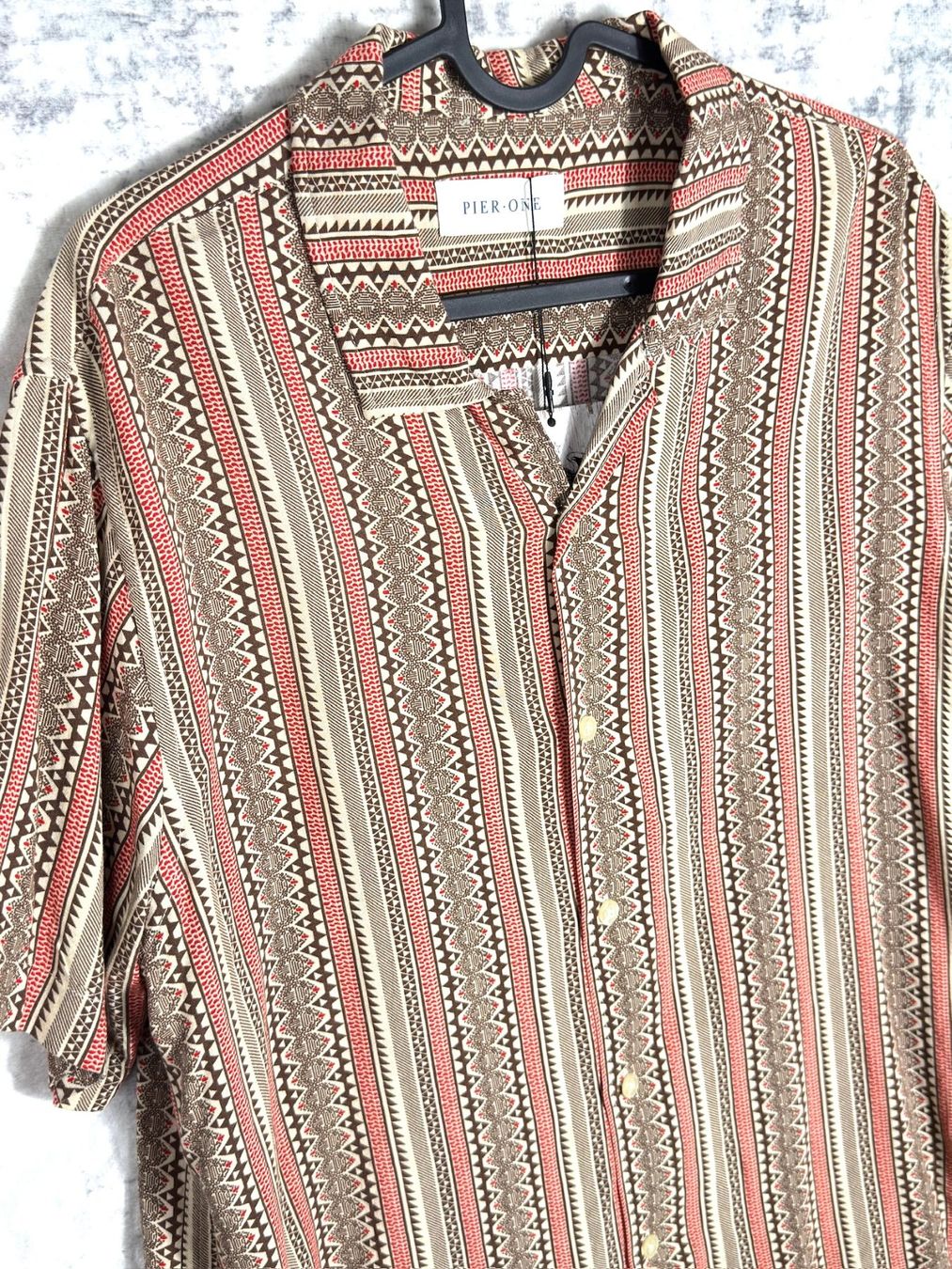 Camicie: PIER ONE "PATTERN" SHORT SLEEVES SHIRT Sz: M – Usato da Cortaillod venduto da Stay_Alive_vintage 2