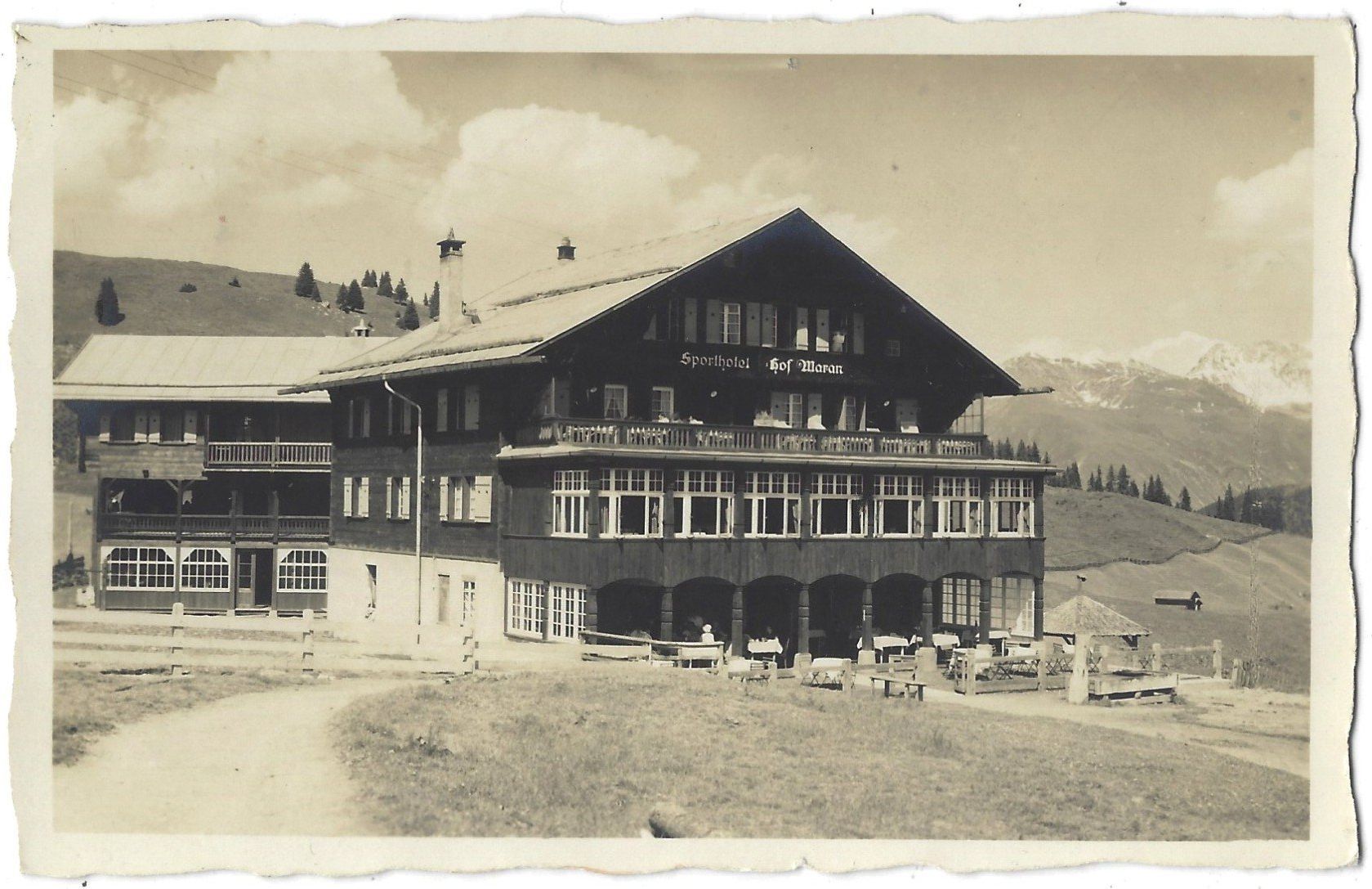 Cartoline postali: 0876.  Arosa.  Sporthotel  Hof-Maran. – Usato da Bütschwil venduto da Jackson1A