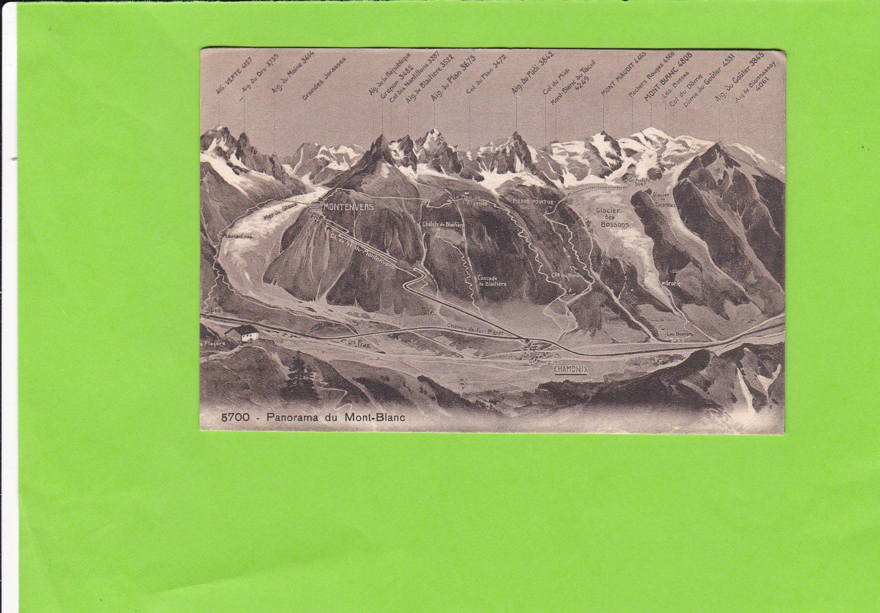 Cartoline postali: Panorama du Mont Blanc – Usato da St. Peterzell venduto da neckertal