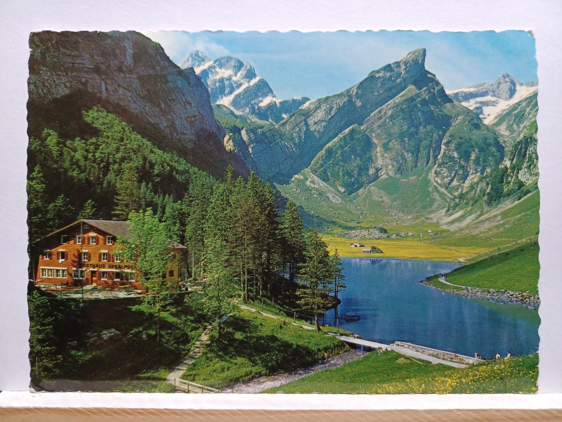 Cartoline postali: No. 3812 Seeaplsee mit Stempel Haslen, 1955 – Usato da Aarau Rohr venduto da mgvw