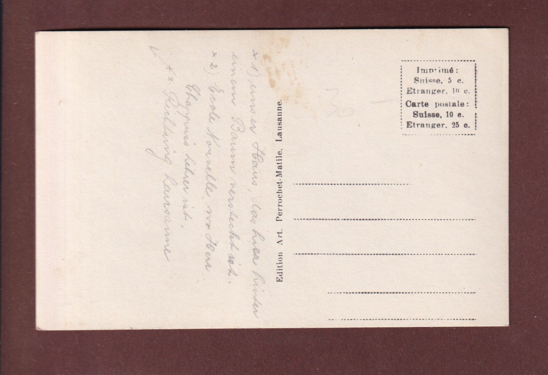Cartes postales: LAUSANNE - Chailly vu de Béthusy – D'occasion à Pully par nicecards 1