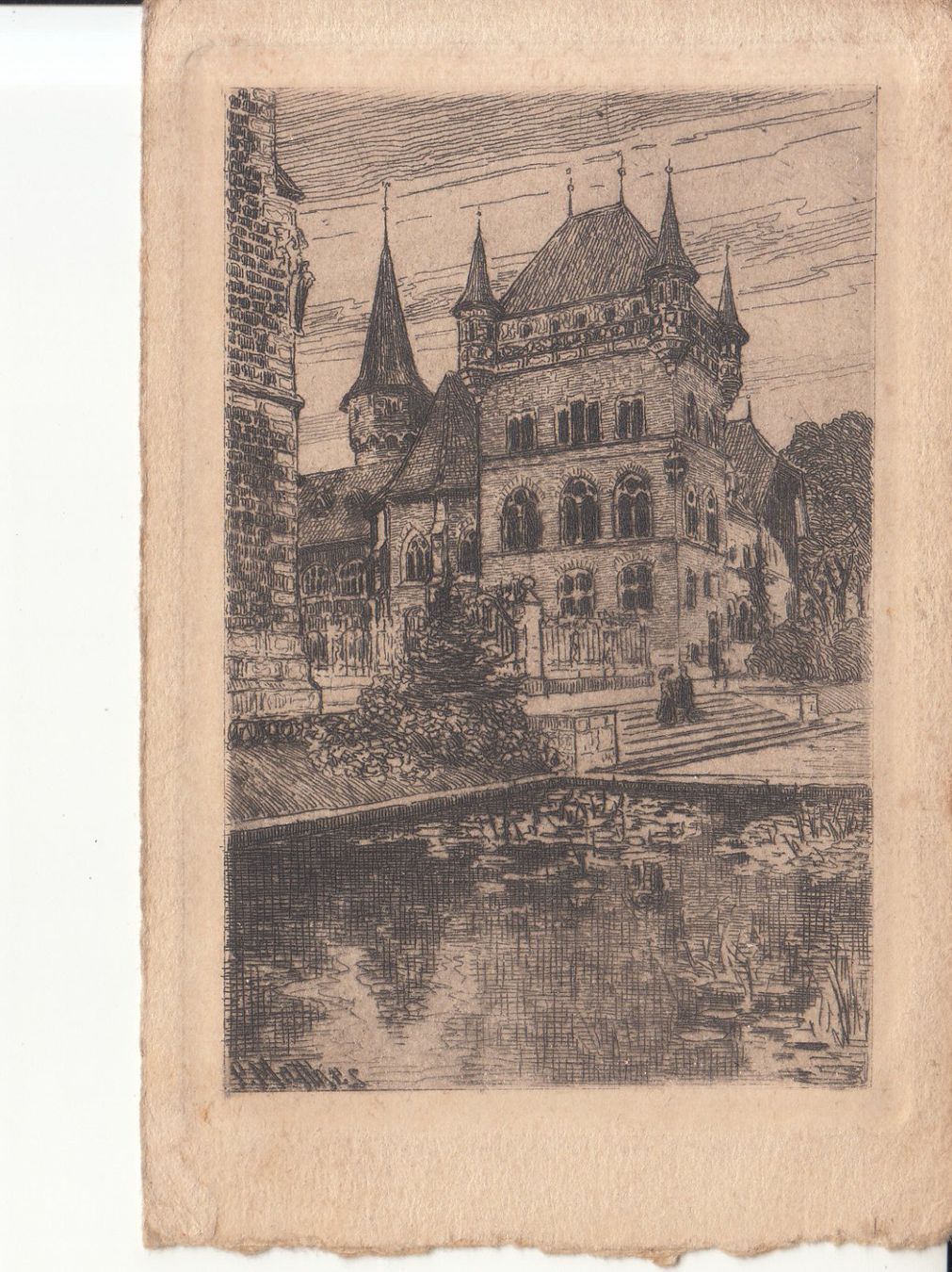 Cartoline postali: Zürich Landesmuseum 1924 – Usato da Bürglen TG venduto da StampGraf