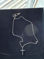 White gold cross with diamonds 