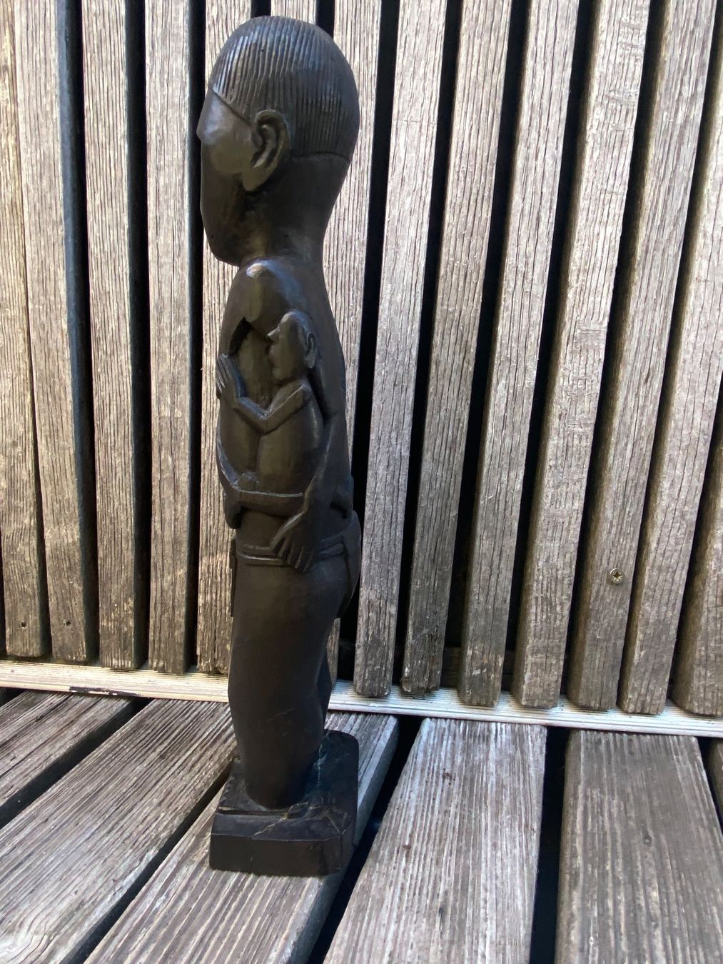 Sculture & Statue: Holzfigur Afrikanisch Mutter mit Kind schweres Holz 30cm – Usato da solothurn venduto da soko75 2