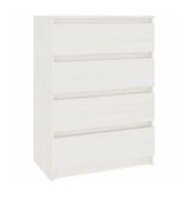 Beistellschrank Weiss Massivholz Kiefer / Nr.114