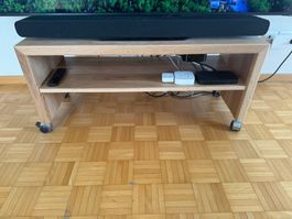 TV-Möbel mit Rollen, Buche massiv, L100xH45xT40cm neuwertig