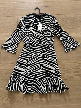 Whistles Zebra Print Dress, EU34, New