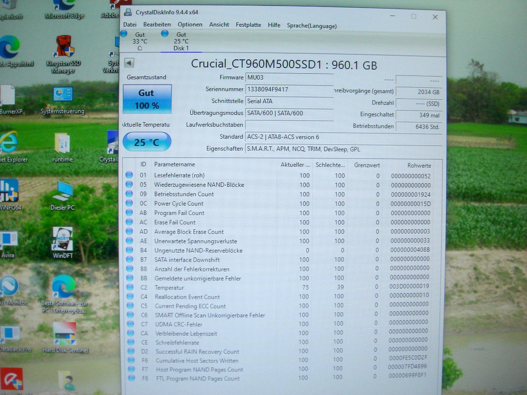 Crucial Dischi rigidi: 960gb ssd. Crucial. Details siehe Bildern. – Usato da St. Gallen venduto da pc-sg 1