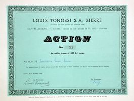 Louis Tonossi SA, Sierre - 1948