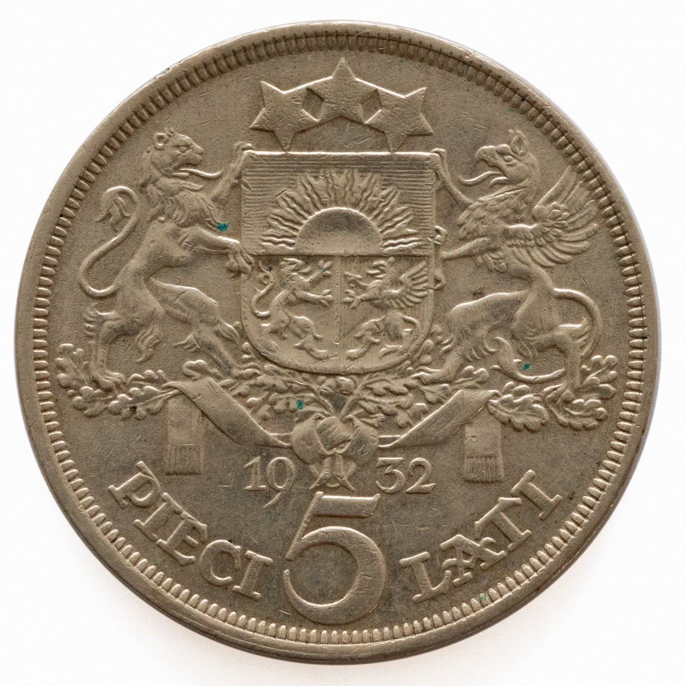 Tutti le monete: Lettland 5 Lati 1932 Silber – Usato da Rotkreuz venduto da num_6343