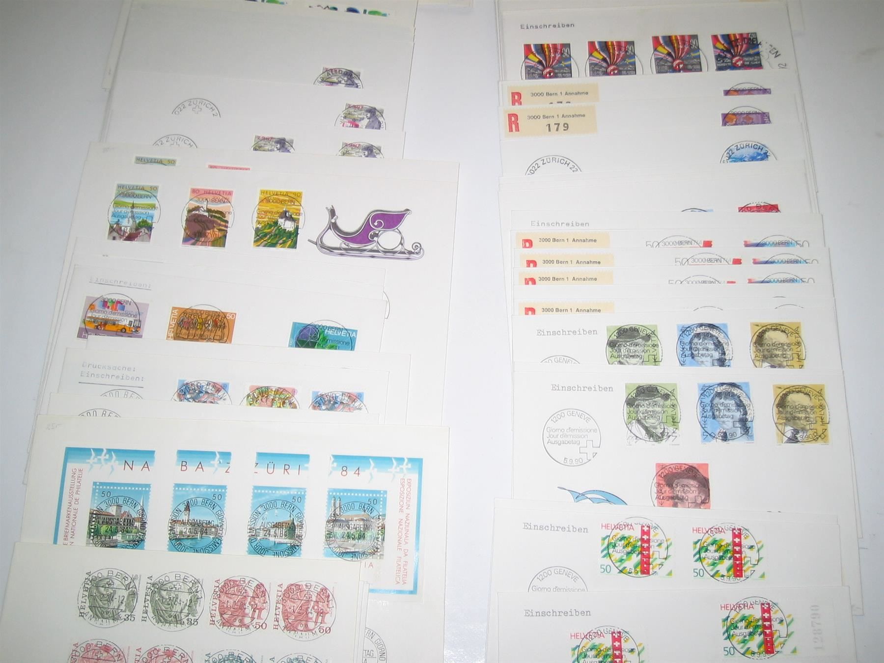 Tutti i francobolli: Schöner Posten FDC 1984 - 2000 ET-Voll-O – Usato da Winterthur venduto da Kyoung 2