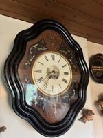 Antike Schwungrad-Wanduhr mit Intarsien, Rarität 💯🕰️CHF