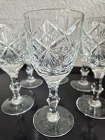 6 Kristallweingläser Bleikristall, Böhmen