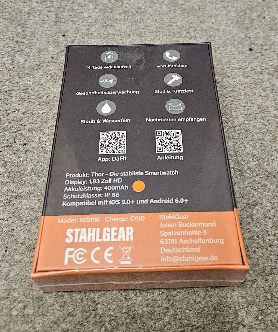 Smartwatch: SMARTWATCH STAHLGEAR MODELL THO – Nuovo e nell'imballaggio originale da Dachsen venduto da Topparts1 1