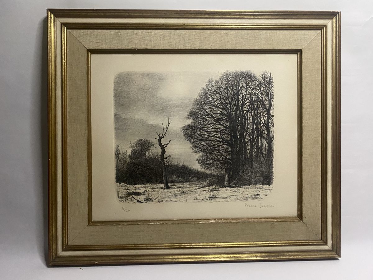 Grafica & Litografie: Winter Landscape Etching by Pierre Jaques - Signed - 49/150 – Usato da Genève venduto da arcadiancocteau