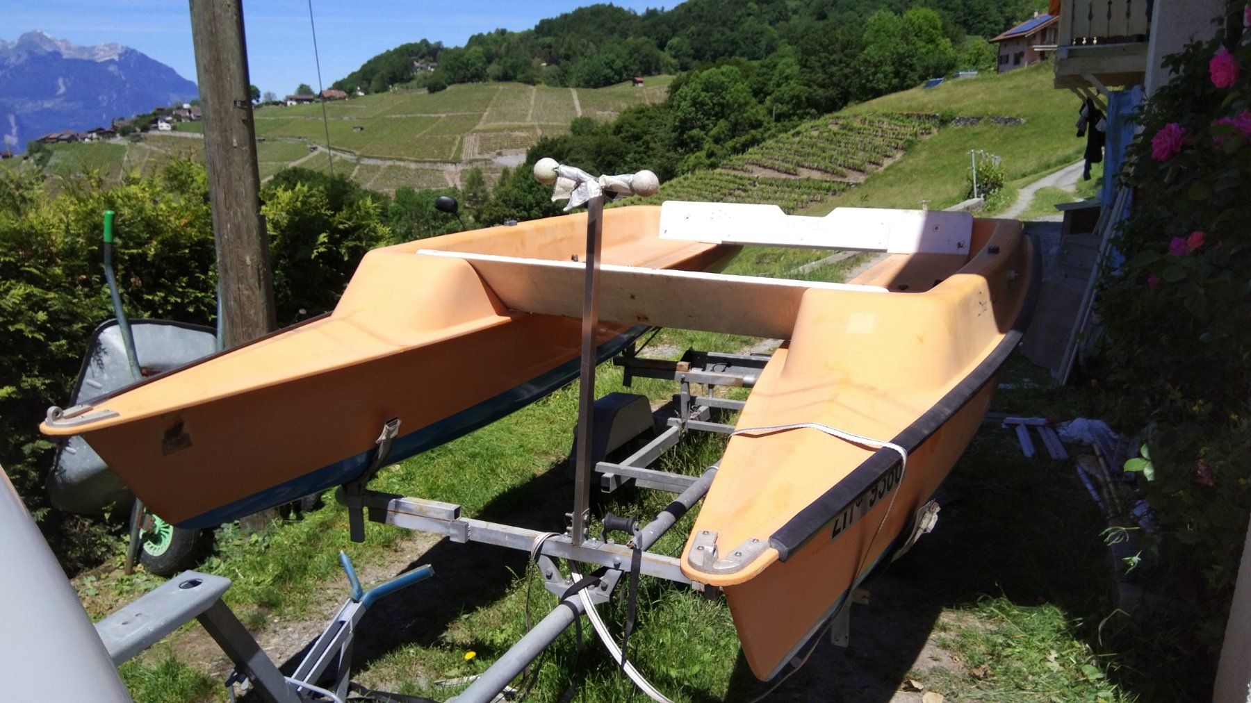 Barche: Catamaran d'aventure avec remorque routière – Usato da Petit-Lancy venduto da saillord 2