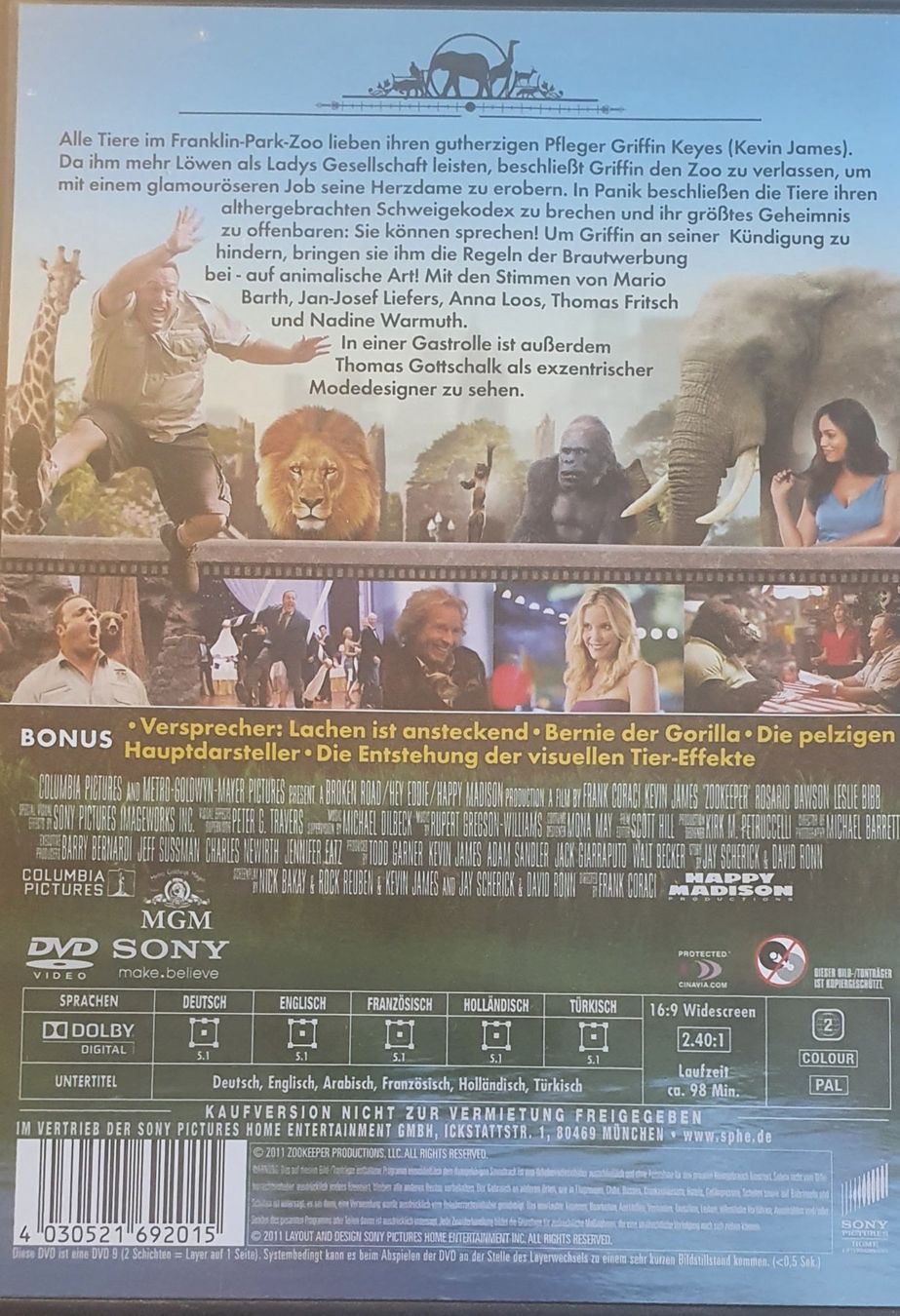 Spielfilme: Der Zoowärter – Gebraucht aus Wahlen b. Laufen von  1