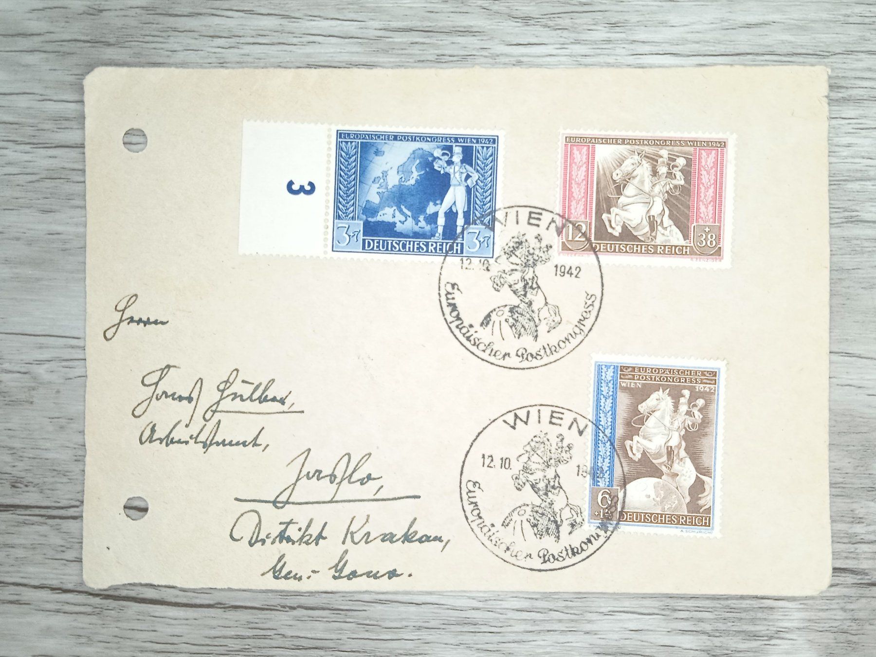 Tutti i francobolli: TR82 Document + Timbre Autriche 1942 – Usato da Cousset venduto da Patrick_Collections