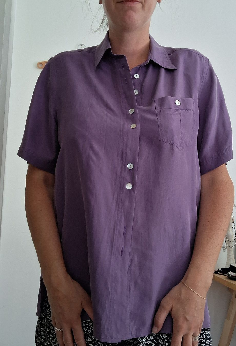 Chemisiers: Vintage Silk Blouse DeVille Light Purple – Neuf (Voir description) à Wil SG par tre_g2l7 5