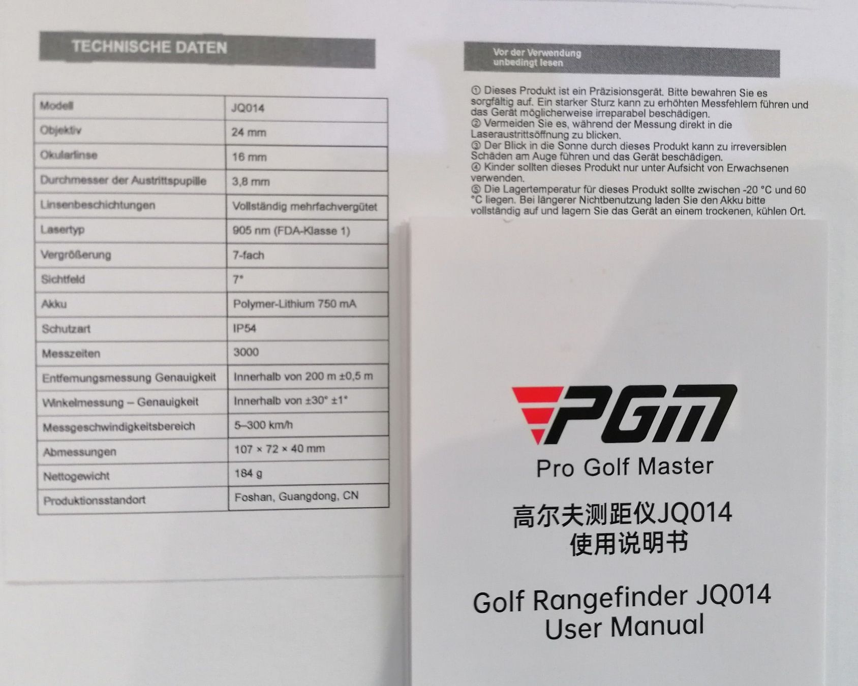 Messen: Golf Laser Range Finder Pro Golf Master Austellungsmodell – Neu (gemäss Beschreibung) aus Unterengstringen von Tnovus 9
