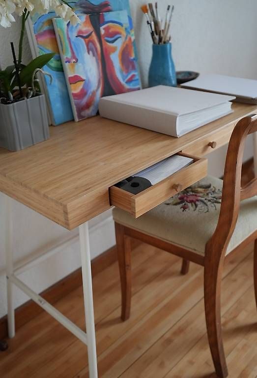 Schreibtisch aus Bambus - IKEA LILLSEN (Gebraucht) in Reinach AG fr CHF  70  nur Abholung auf Ricardo kaufen