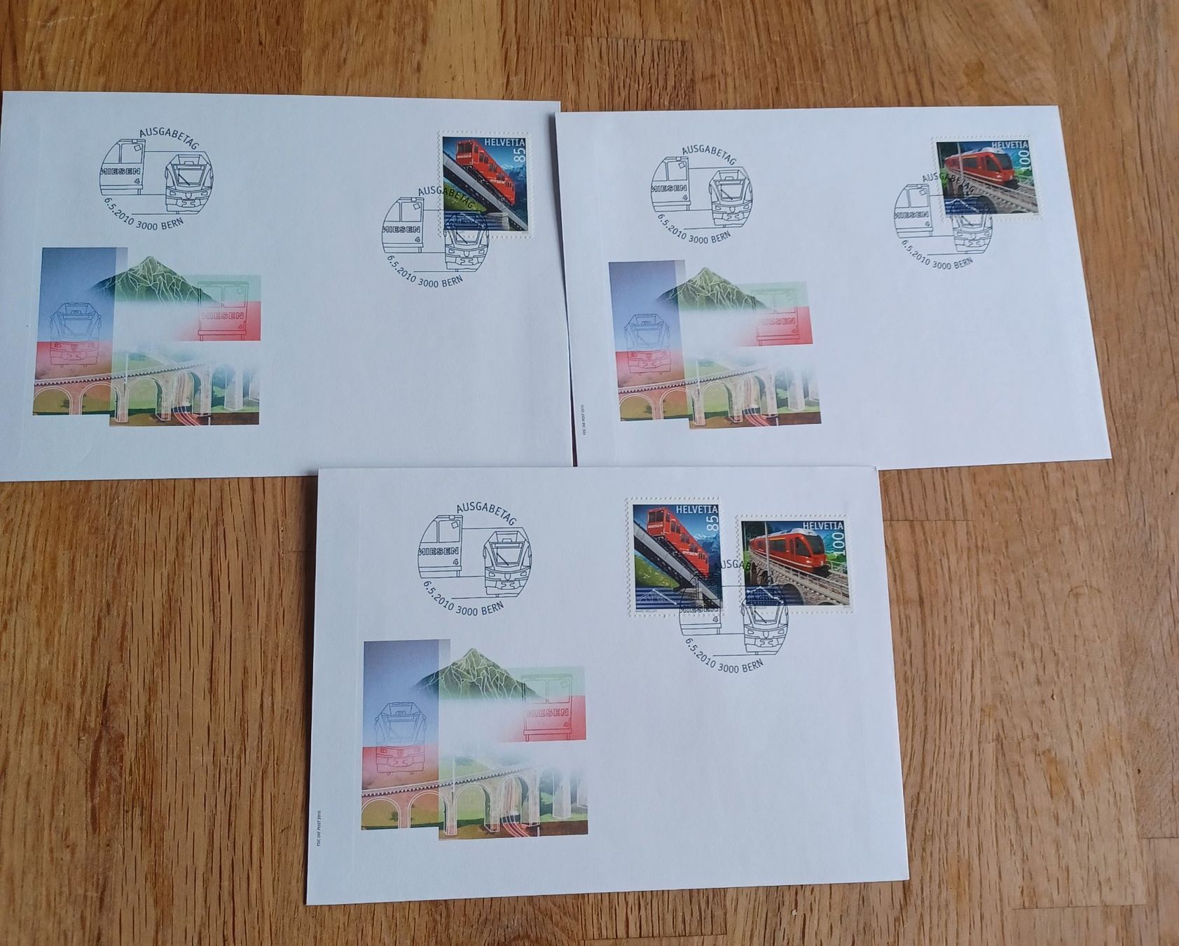 Tutti i francobolli: 2010 FDC Schweiz Eisenbahn Motiv – Usato da Solothurn venduto da urs_6h56