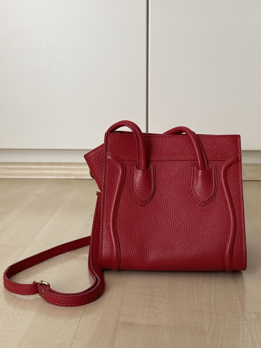 Borse da donna: Rote vintage Ledertasche mit Schulterriemen – Usato da Neerach venduto da lar_tkp2 5