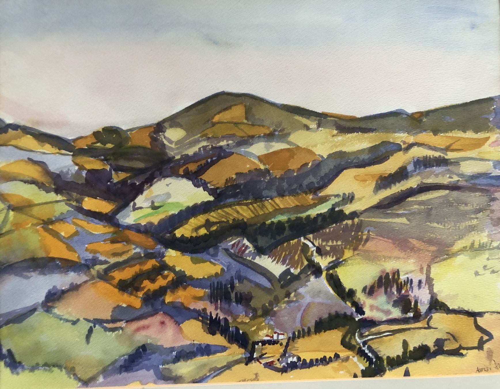 Dipinti: Gemälde - Aquarell - "Assisi" – Usato da Schaffhausen venduto da durruti 1