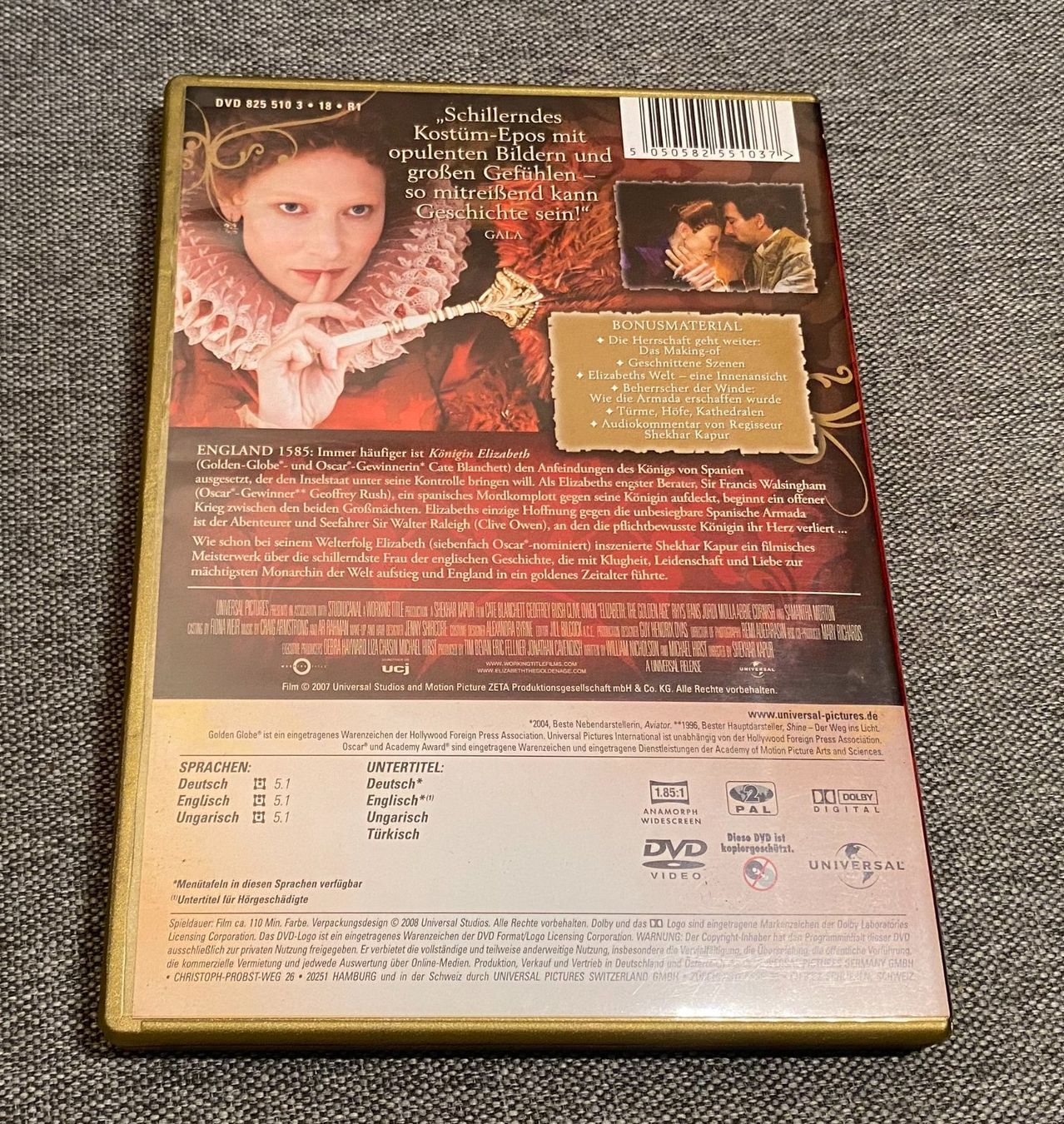 Alle DVDs: DVD Elizabeth – Gebraucht aus Urtenen-Schönbühl von weltenschmid 1