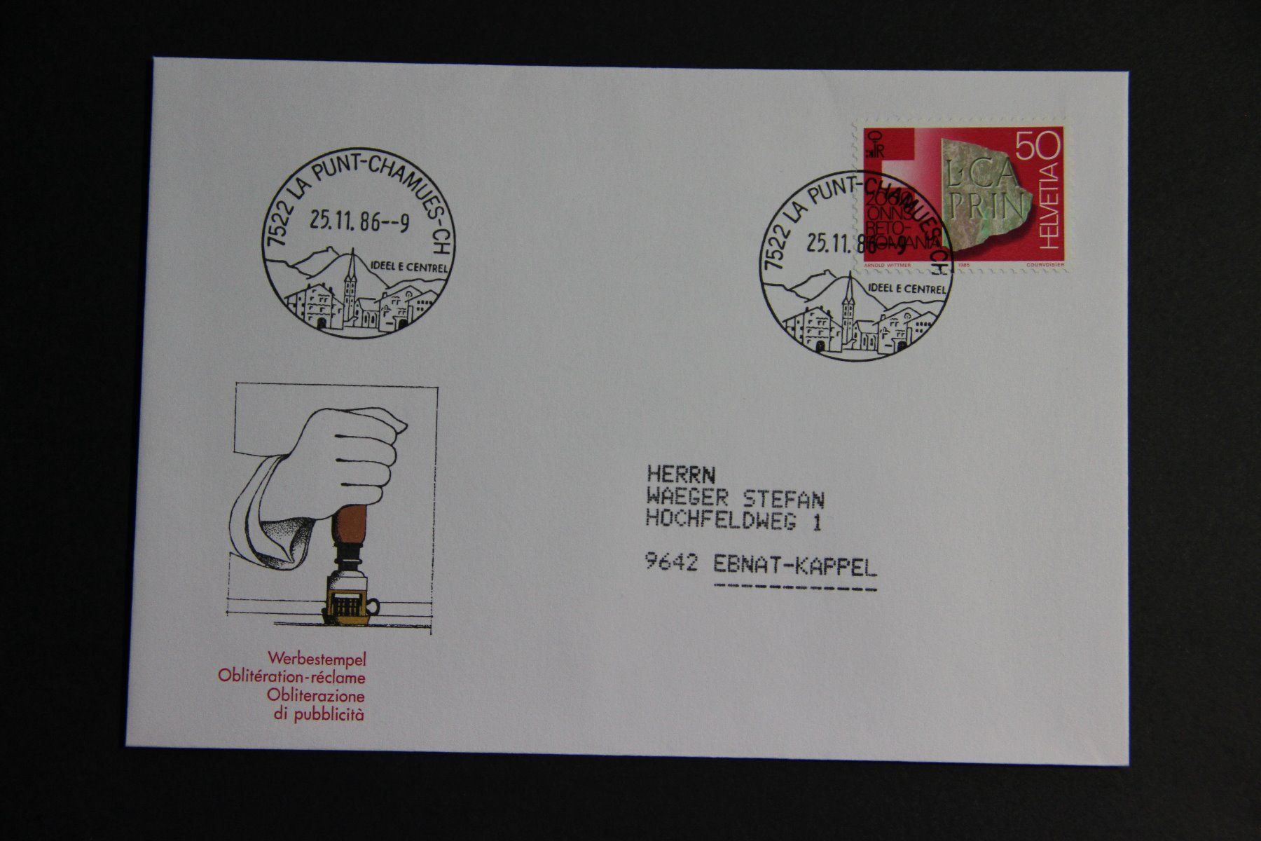 Tutti i francobolli: Schweiz 1986 - 7522 La Punt-Chamues-Ch – Nuovo (secondo la descrizione) da Jona venduto da Southafrica07