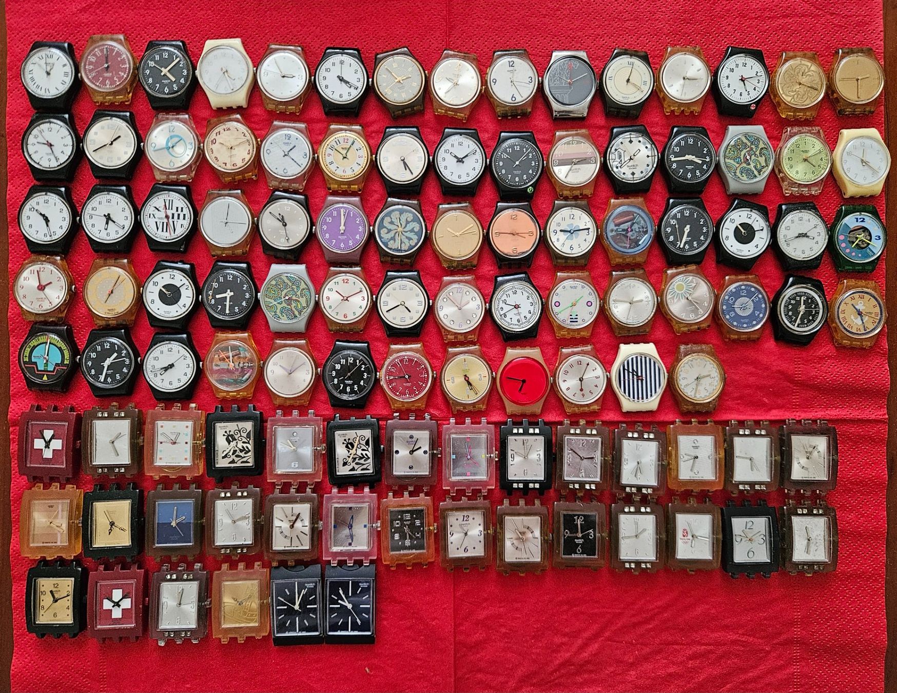 Swatch Orologi: 106x Swatch Lady & Square NOT WORKING – Difettoso da Genève venduto da Icg146