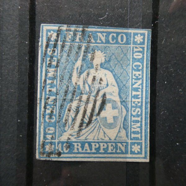 Tutti i francobolli: STRUBEL° 23Ba  mit BEFUND  Kat.Fr. 180.- – Usato da Egliswil venduto da Trens01 1