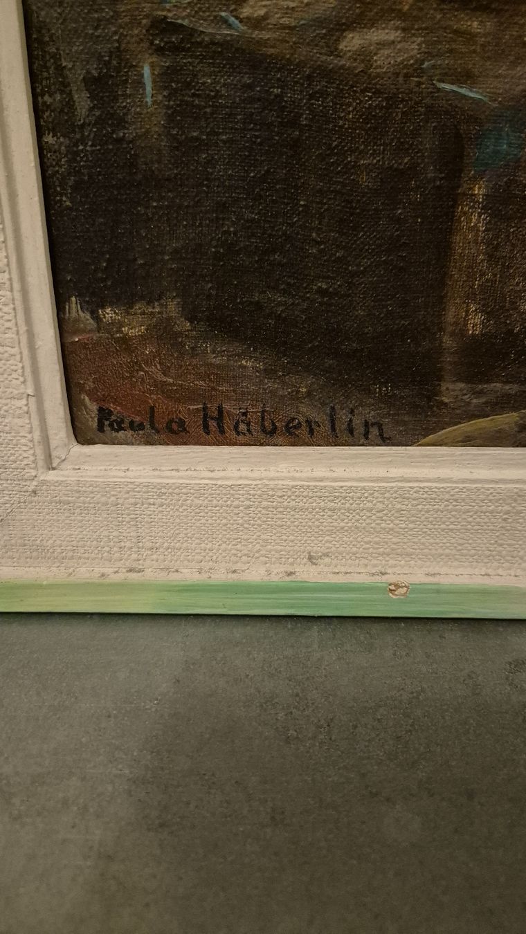 Dipinti: Paula Häberlin Oelbild um 1905 – Usato da Basel venduto da Happy3210 1