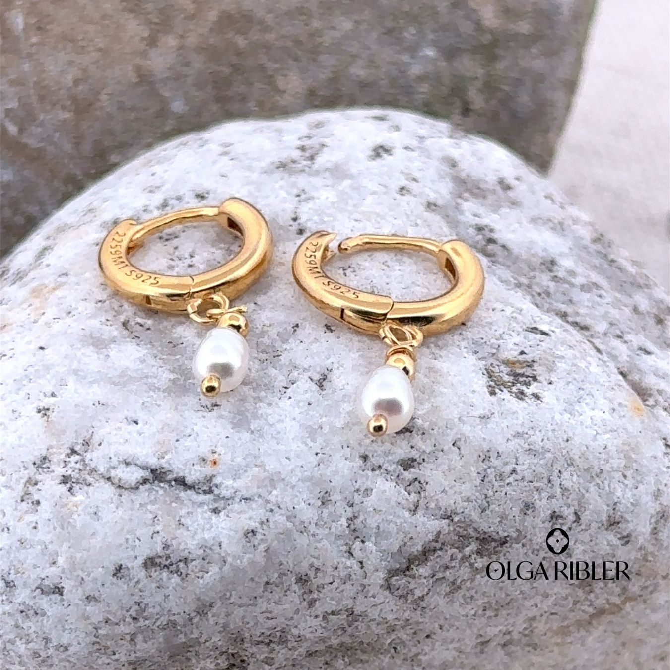 Olga Ribler Orecchini pendenti & Orecchini a lobo: Creolen mit Perlen Sterling Silber 925 – Nuovo (secondo la descrizione) da Luzern venduto da Schmuckoutlet 5