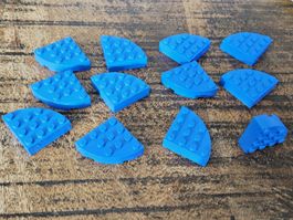 lego 2577 lot de 12 pièces Blue Brick, Round Corner 4 x 4