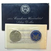 Eisenhower Dollar 1971 S Silber OVP unz