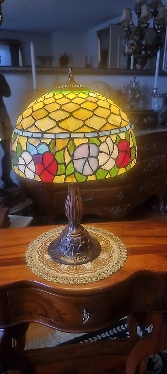 Lampade: Jugendstil Tiffany Lampe – Nuovo e nell'imballaggio originale da Kaufdorf venduto da Nati-Nati