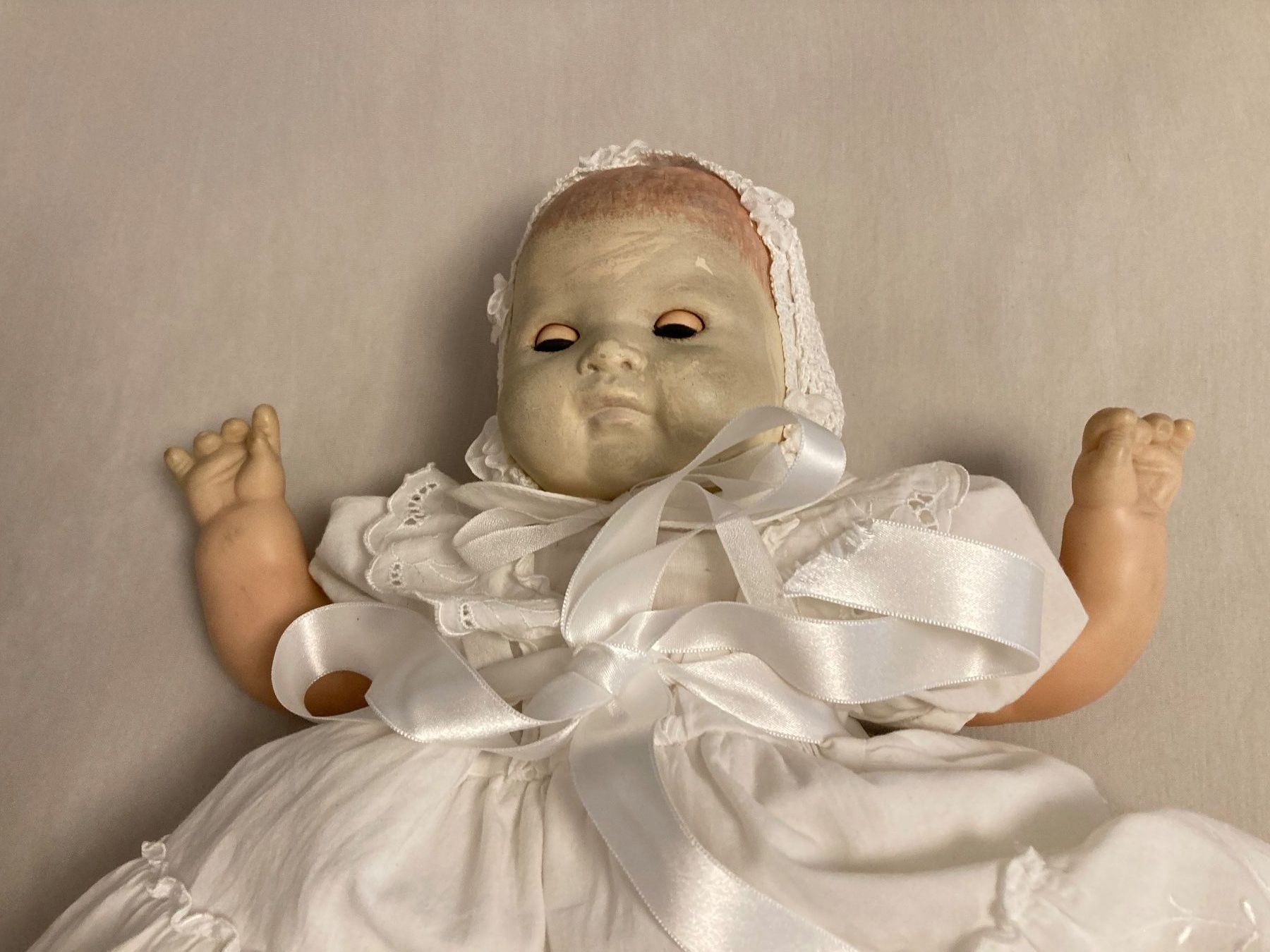Puppen: Nostalgische antike Puppe mit Stoffkörper und Kleid, alt – Gebraucht aus Berneck von Ordnung2021 1