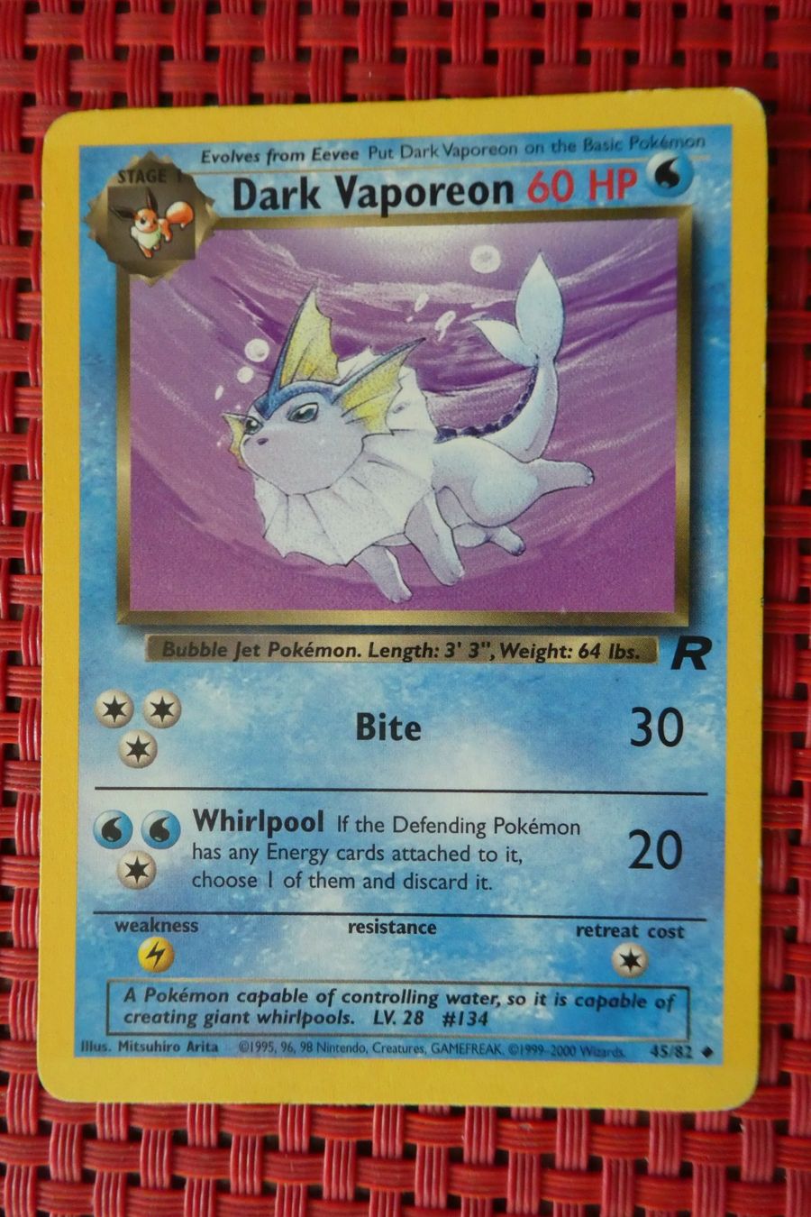 Pokémon Carte collezionabili: Pokémon DARK VAPOREON / Team Rocket – Usato da Au ZH venduto da Osterhase4